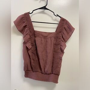Hope for you ruffle top rust women’s size xl